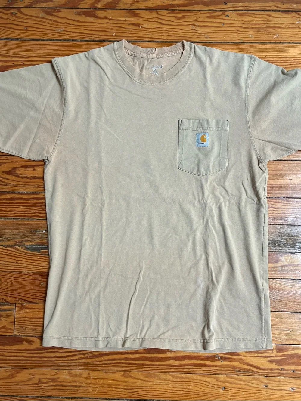 Carhartt Men’s Short-Sleeve Pocket Tee in Light Khaki
